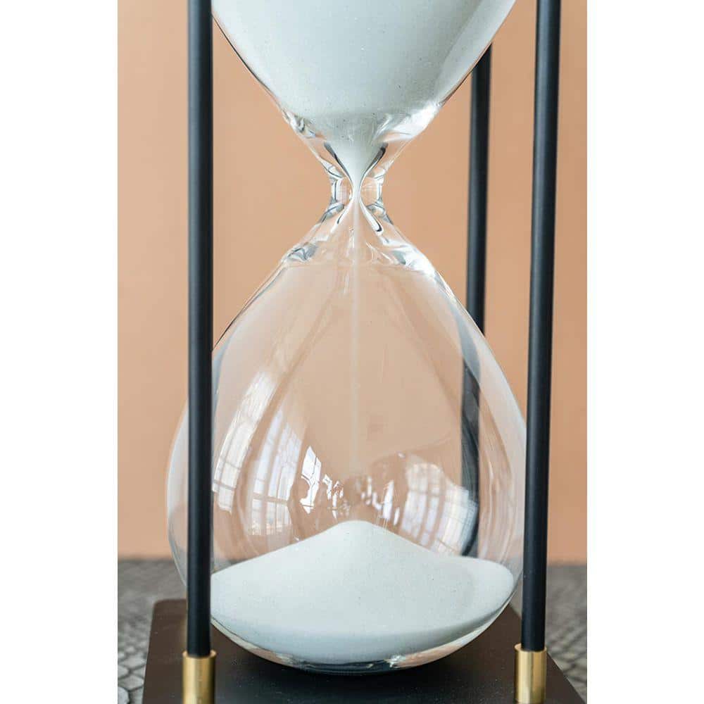 Classic 4.3 in. x 4.3 in. x 12 in. Hourglass with Wooden Frame and