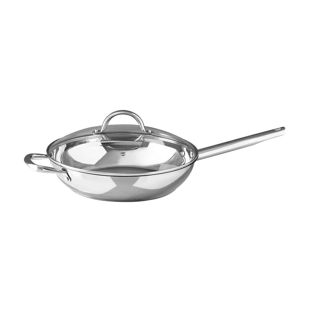 Stainless Steel Pro 12 Inch Open Frypan