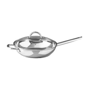 12 in. Stainless Steel Nonstick Frying Pan with Lid