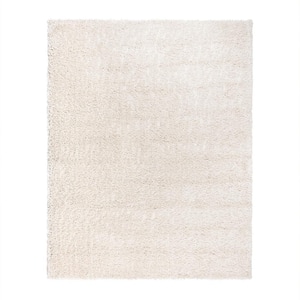 Anjou Ivory 9 ft. x 13 ft. Solid Shag Indoor Area Rug