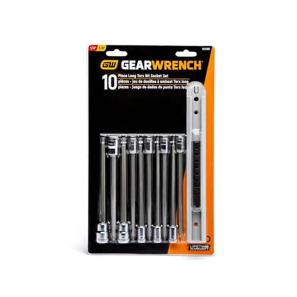 GEARWRENCH 1/4 in. and 3/8 in. Drive Long Torx Bit Socket Set with