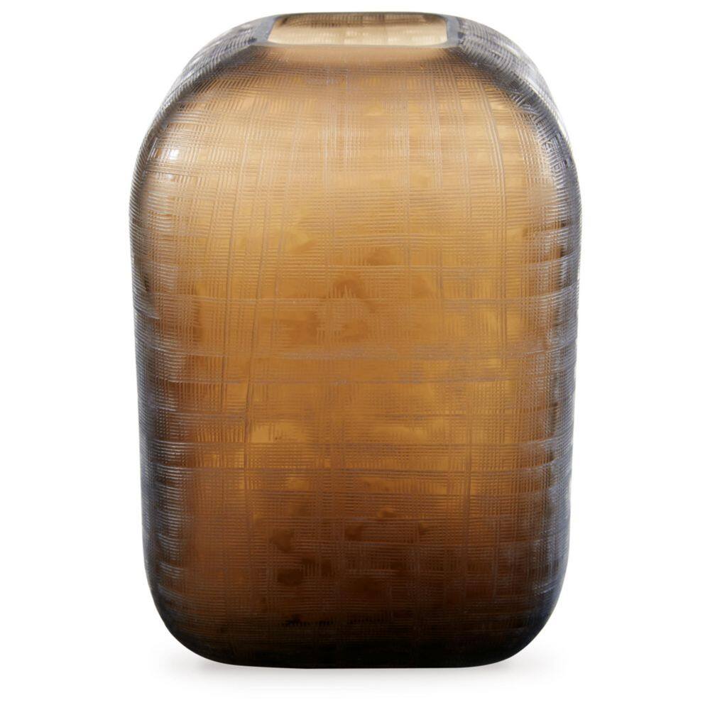 Capard 11" Brown Textured Glass Vase