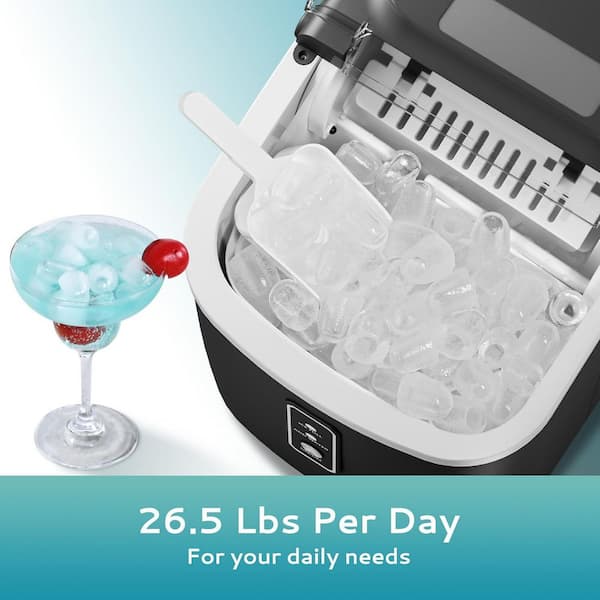SIMZLIFE 9.4 in. 26.5 lb. Bullet Ice Countertop Portable Ice