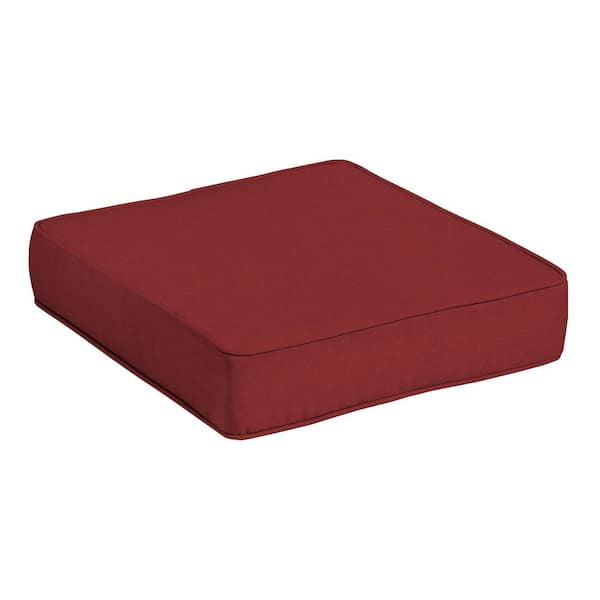 24 x 6 CushionGuard Ottoman Cushion, Chili