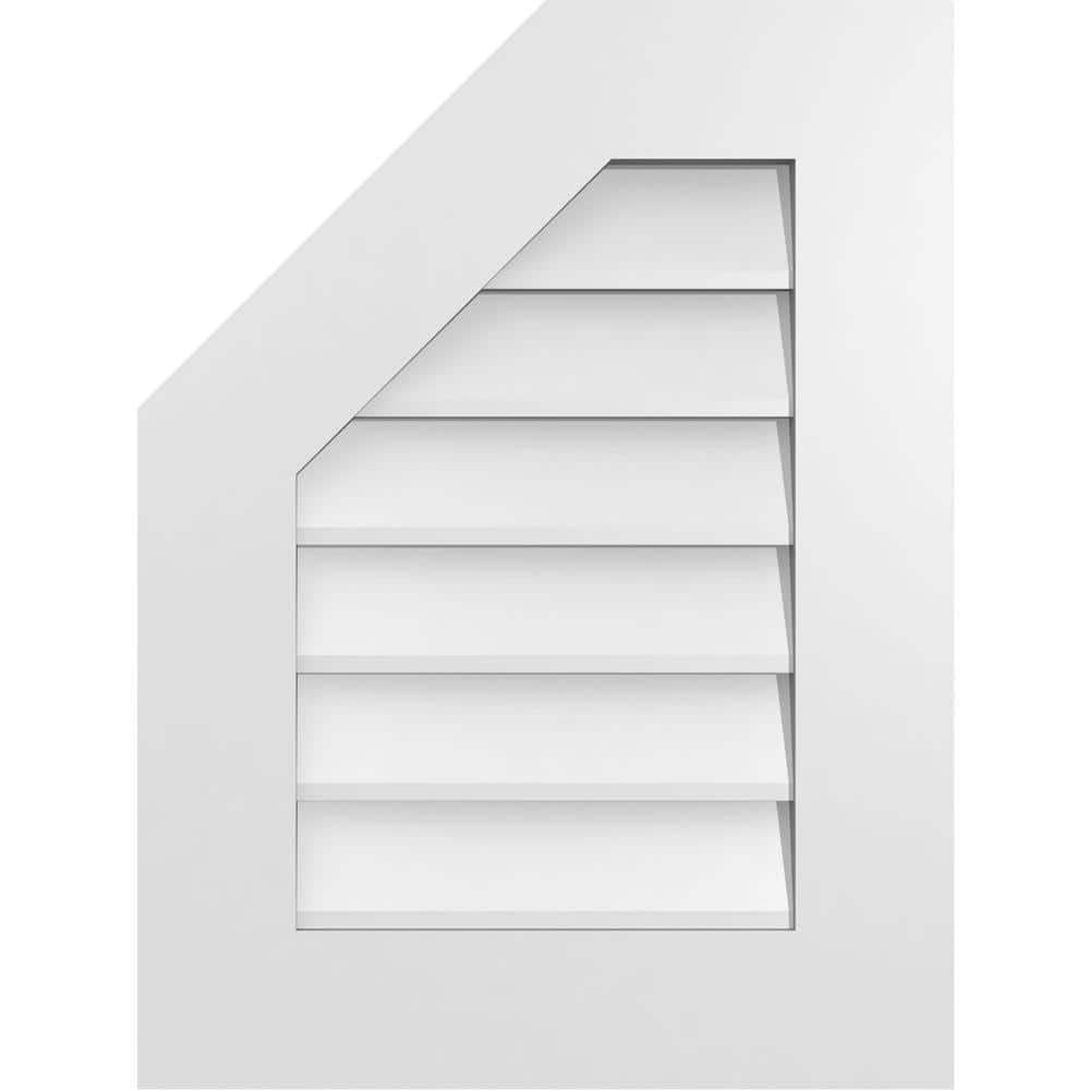 18 in. x 24 in. Octagonal Surface Mount PVC Gable Vent: Decorative with Standard Frame price history on PriceWatchPro