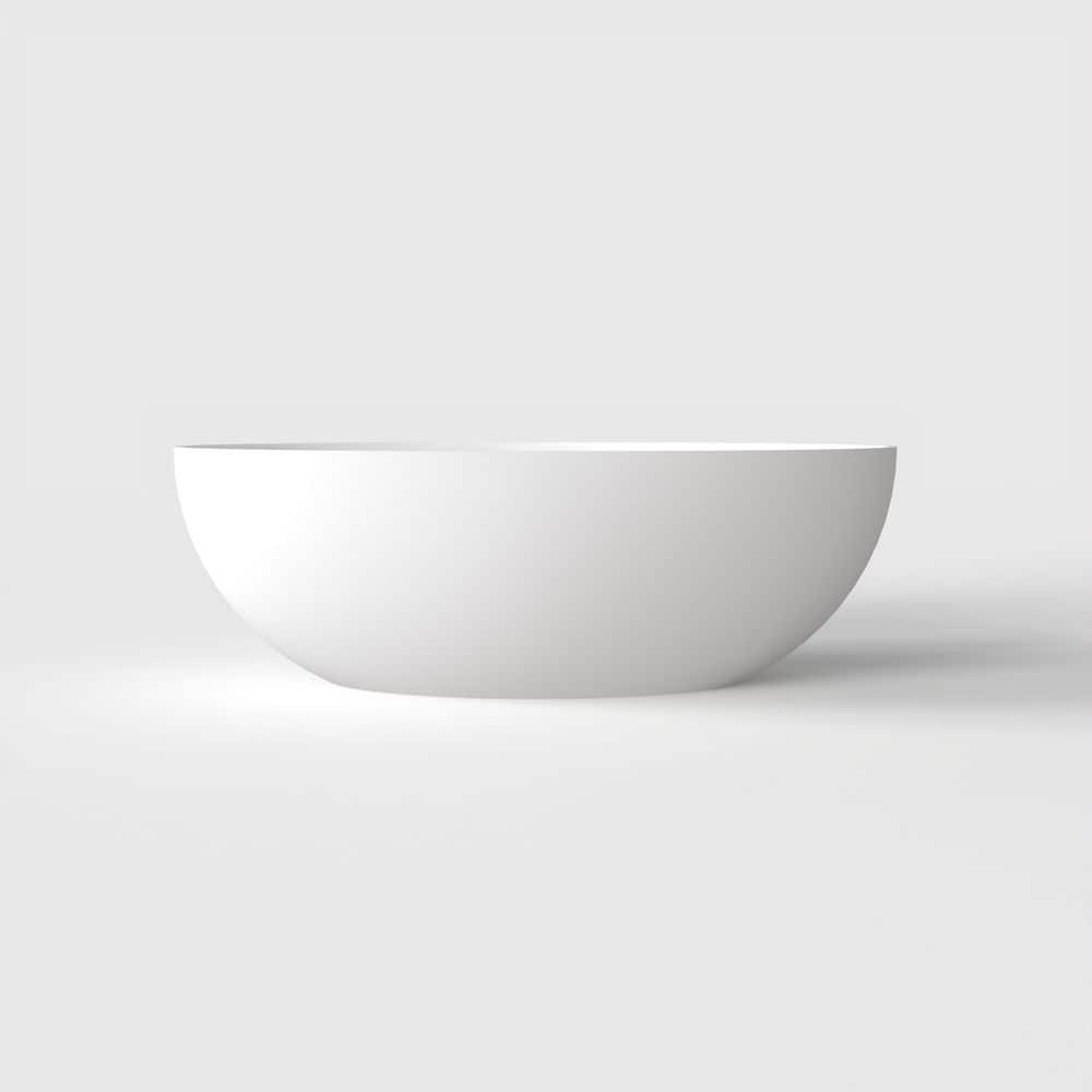 67 in. x 40 in. Stone Resin Flatbottom Solid Surface Freestanding Double Slipper Soaking Bathtub in Matte White price history on PriceWatchPro