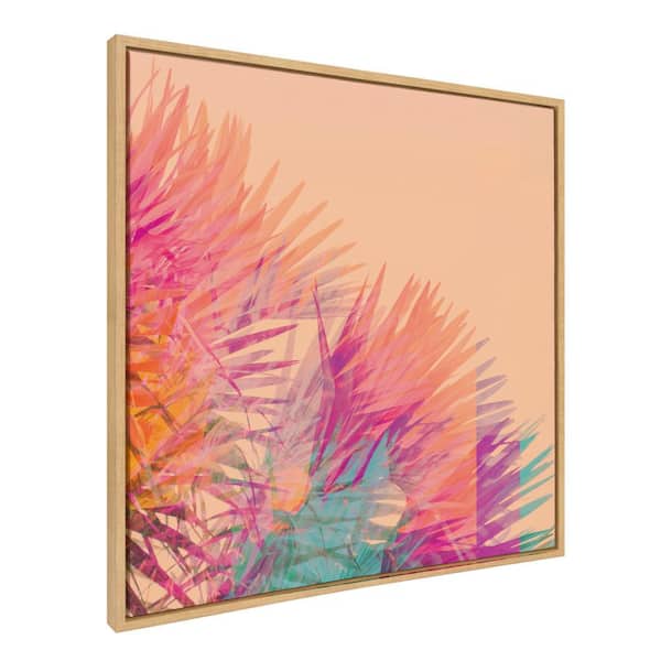 Kate and Laurel Sylvie Sun Burn 2 Framed Canvas by Alicia Bock Set of 1 Culture Art Print 30.00 in. x 30.00 in.