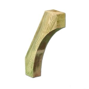 5-1/4 in. x 18 in. x 24 in. Polyurethane Wood Grain Texture Knee Brace Corbel
