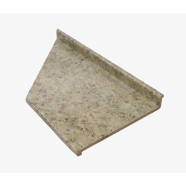 Hampton Bay 6 ft. Brown Laminate Countertop Kit Left Miter with Bullnose Edge in Golden Juparana with I/B