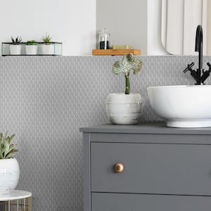 Metro 1 in. Hex Matte Light Grey 10-1/4 in. x 11-3/4 in. Porcelain Mosaic Tile (8.6 sq. ft./Case)