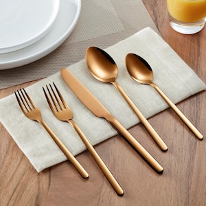 Brenner 20-Piece Copper Finished Stainless Steel Flatware Set (Service for 4)