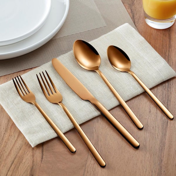Home Decorators Collection Brenner 20-Piece Copper Finished Stainless Steel Flatware Set (Service for 4)