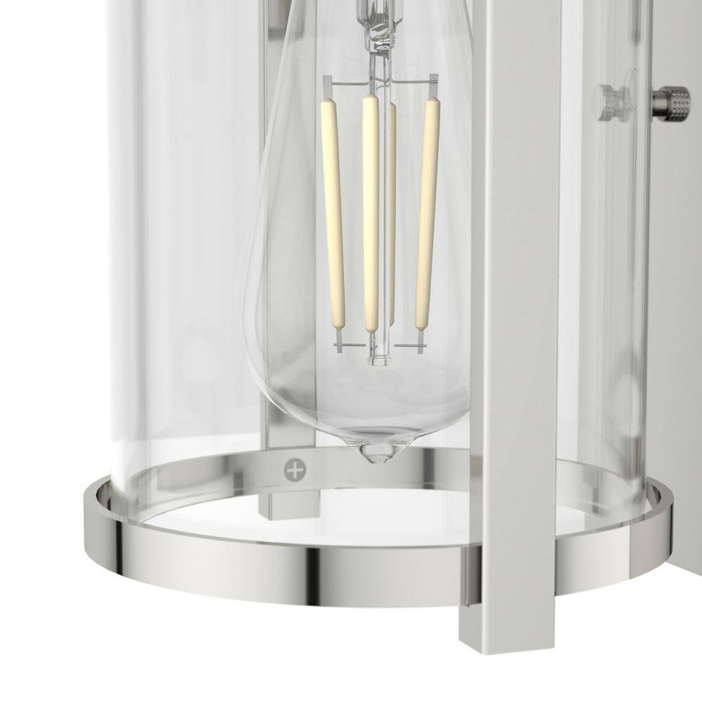 Polished Nickel Dimmable Art Deco Wall Sconce