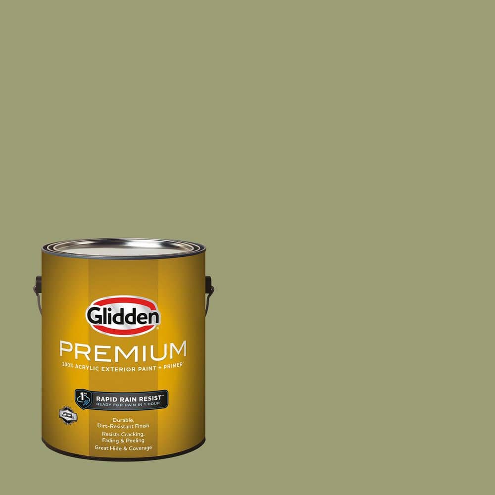Glidden Premium 1 gal. PPG1115-5 Pine Trail Flat Exterior Paint