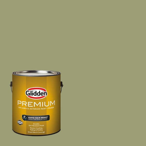 Glidden Premium 1 gal. PPG1115-5 Pine Trail Flat Exterior Paint