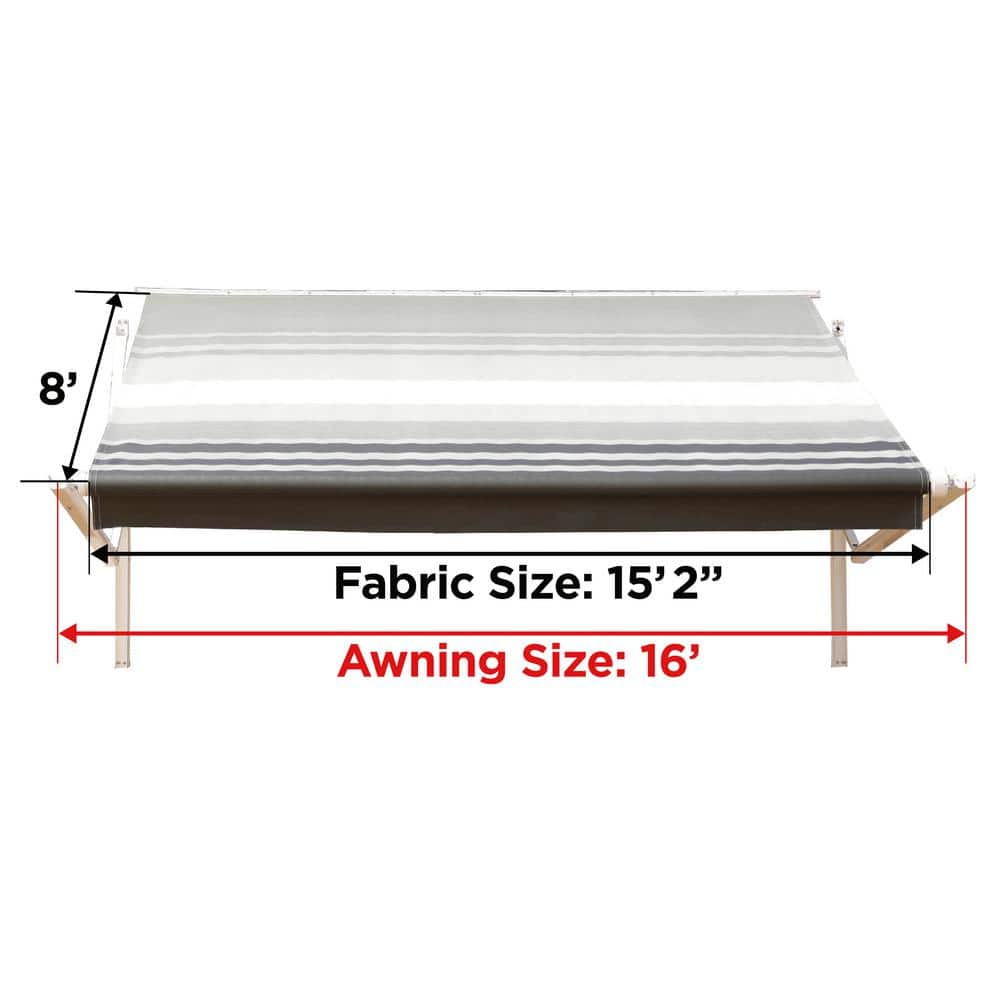 ALEKO Black and White 16x8 ft Retractable RV Awning