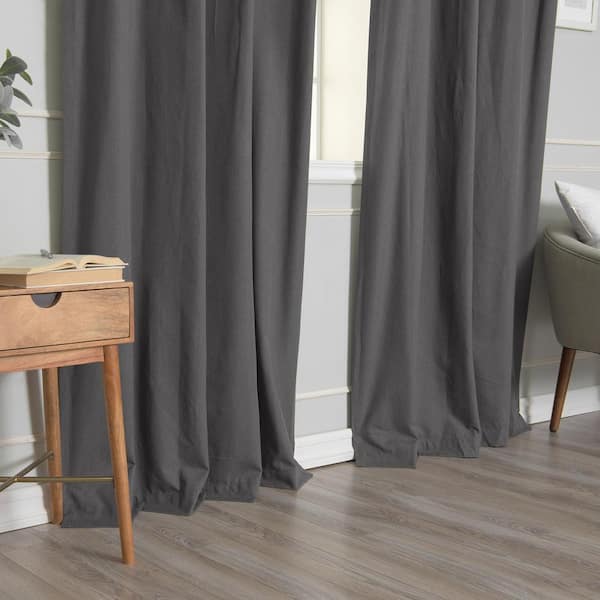 Best Home Fashion Dark Gray Linen, Best Blackout Curtains Canada