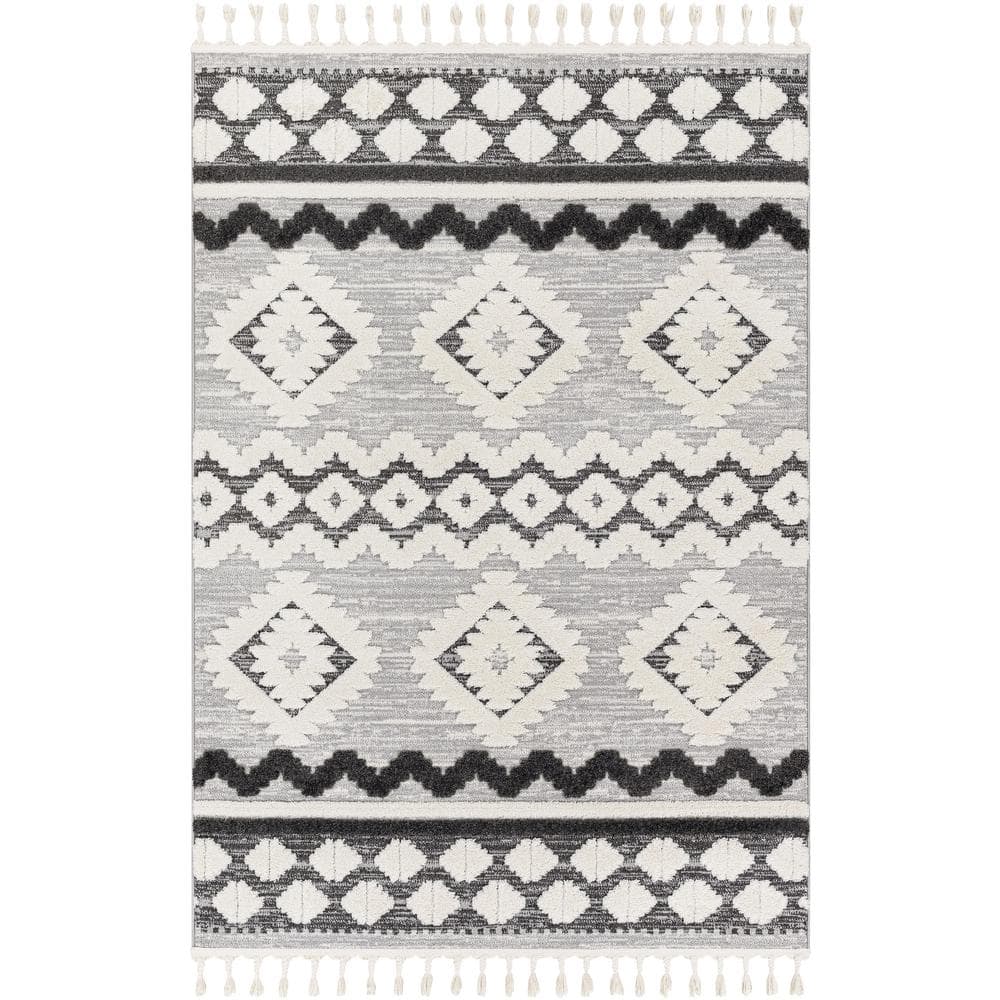 Livabliss Rhett Gray Bohemian 8 ft. x 10 ft. Indoor Area Rug ...