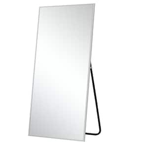 71 in. x 32 in. Classic Rectangle Framed Decorative Mirror in Gray