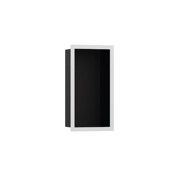 Hansgrohe XtraStoris Individual 9 in. W x 15 in. H x 4 in. D Stainless Steel Shower Niche in Matte White
