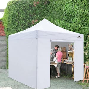 10 ft. x 10 ft. Pop Up Commercial Canopy Tent with 4 Side Walls