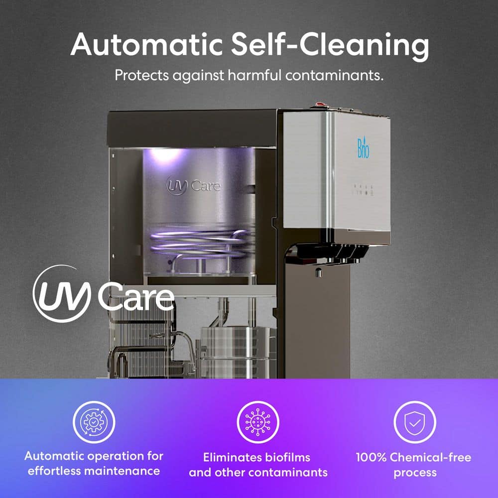 Stainless Steel Bottom Loading Water Cooler with UV Self-Cleaning
