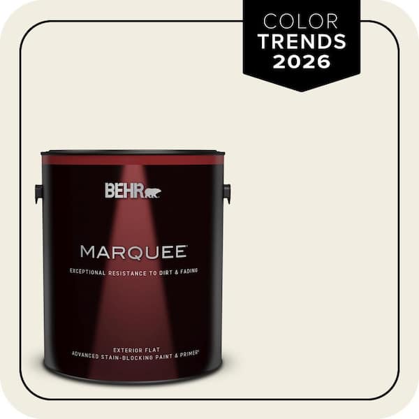 BEHR MARQUEE 1 gal. Designer Collection #DC-003 Blank Canvas Flat Exterior Paint & Primer