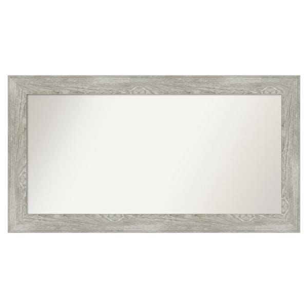 Amanti Art Dove Greywash 50 in. x 27 in. Custom Non-Beveled Distressed Recyled Polystyrene Bathroom Vanity Wall Mirror