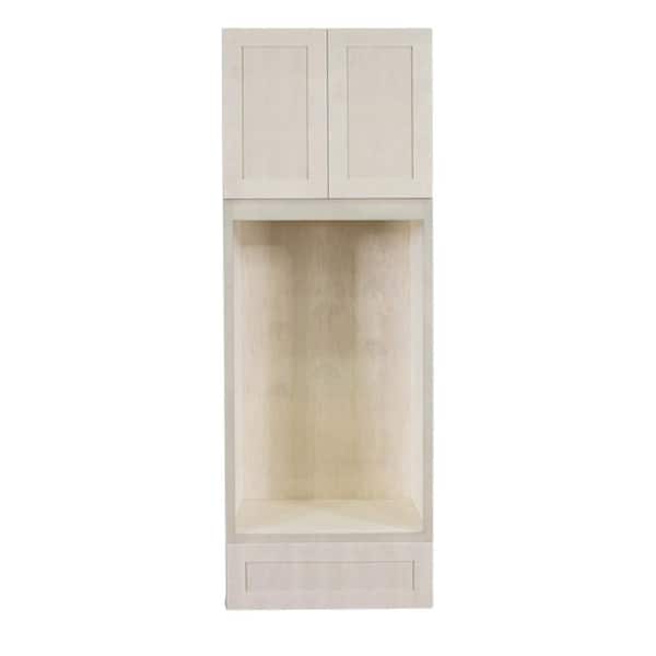 Lancaster Shaker Assembled 33x90x27 in. Double Oven Cabinet in Stone Wash