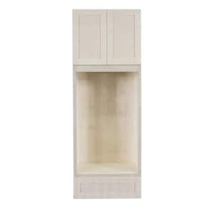 Lancaster Shaker Assembled 33x96x27 in. Double Oven Cabinet in Stone Wash
