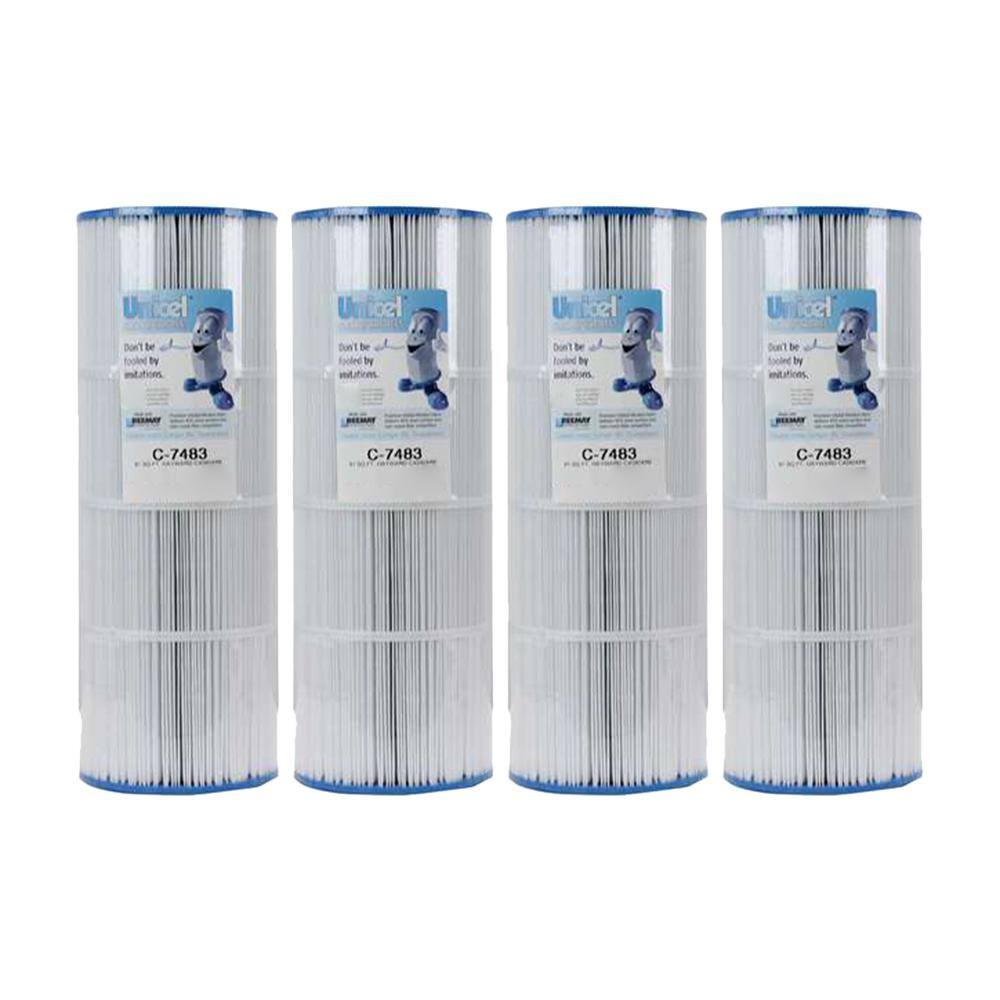Unicel 7 in. Dia 81 sq. ft. Spa Replacement Pool Filter Cartridge (4