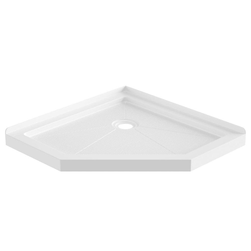White 36" x 36" Neo-Angle Acrylic Shower Base