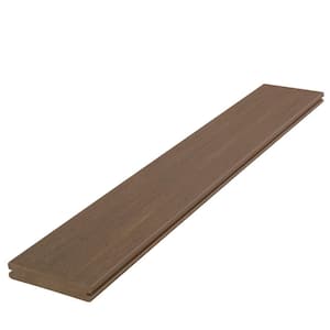 Promenade 1 in. x 5-1/2 in. x 1 ft. Sandy Pier Grooved Edge Capped Composite Decking Board Sample