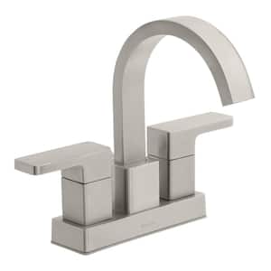 Marx 4 in. Center set Double-Handle High-Arc Bathroom Faucet in Brushed Nickel