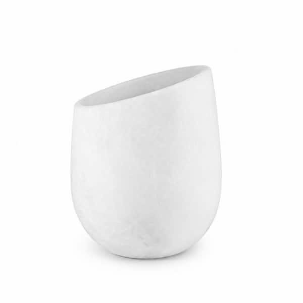 Marble Wine Bottle Chiller Bucket, Stoneware Tabletop Cooler for Wine, Champagne and Bottles, Oblique