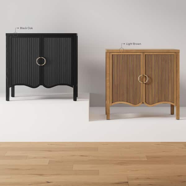 Nathan James Scott Black Oak 31.5 in. H Accent Cabinet with 2