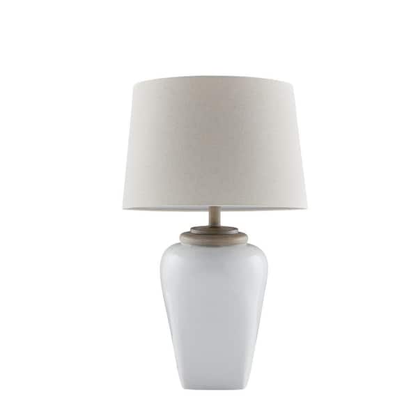 INK+IVY Jemma 26 in. White Ceramic Table Lamp