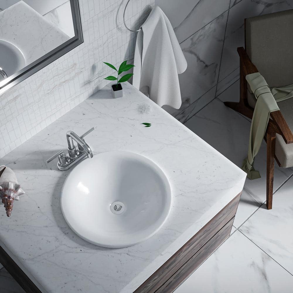 Chrome 2-Handle 4-Inch Centerset Bathroom Faucet with Pop-Up Drain