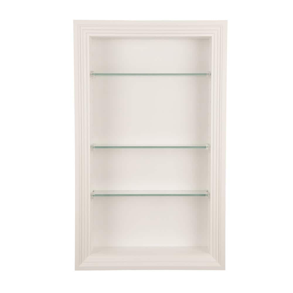 WG Wood Products 3 5 In X 15 5 In X 31 5 In Nantucket White Enamel   White Enamel Wg Wood Products Wall Niches Nan 230 White 64 1000 