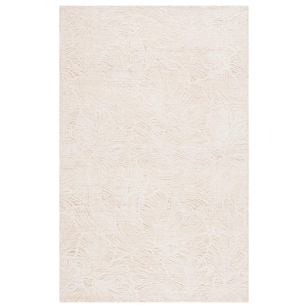 Ebony Gold/Ivory 5 ft. x 8 ft. Floral Area Rug