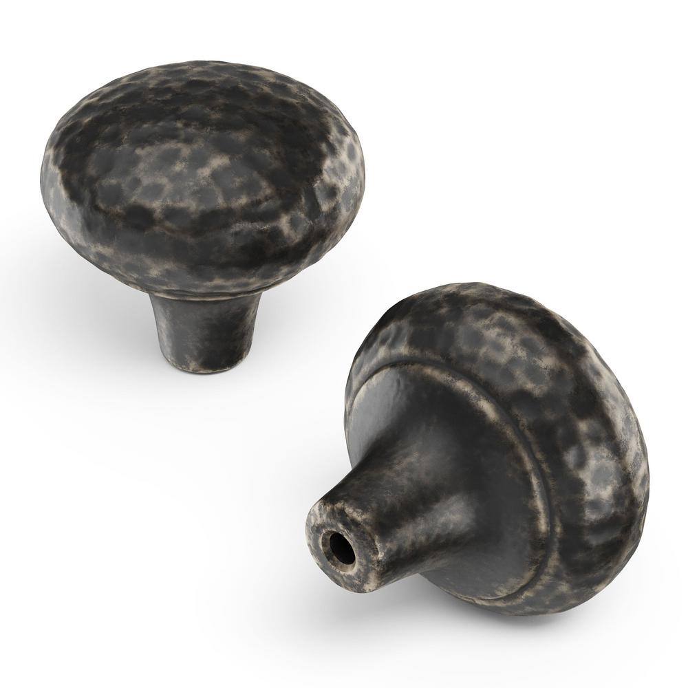 Windover Antique Iron Round Mushroom Knob