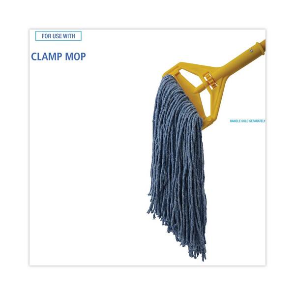 Mop Head, Standard Head, Cotton/Synthetic Fiber, Cut-End, #20, Blue, 12/Carton Mop Head, Standard Head, Cotton/Synthetic Fiber, Cut-End, #20, Blue, 12/Carton