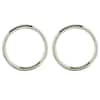 Everbilt 200 lb. x 3/16 in. x 1-1/2 in. Nickel-Plated Welded Steel Rings  (2-Pack) 7065S-12 - The Home Depot