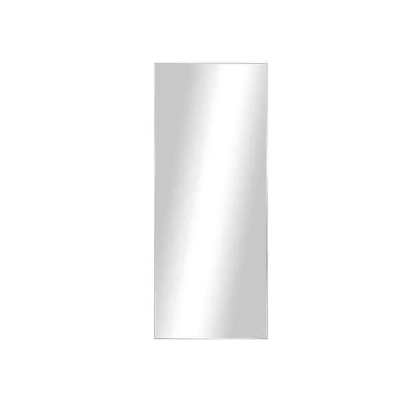 American Made Rayne (25.25 in. W x 60.25 in H) Echo Polished Silver Metal Floor Mirror