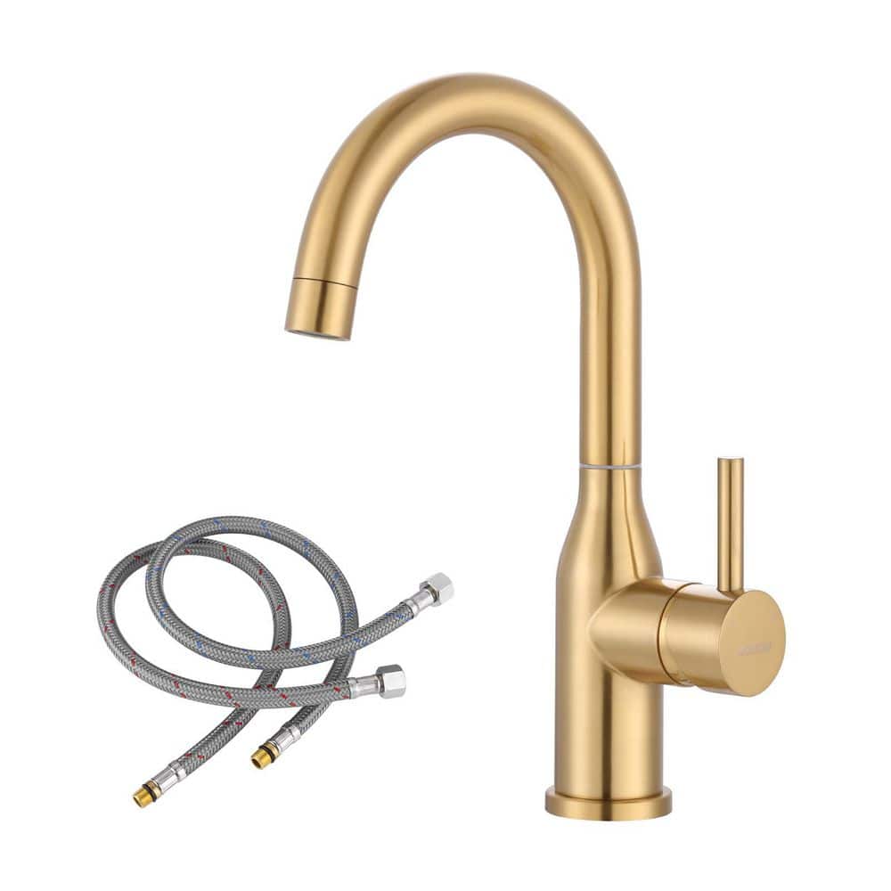 Single Handle Bar Faucet with cUPC Water Supply Lines in Brushed Gold price history on PriceWatchPro