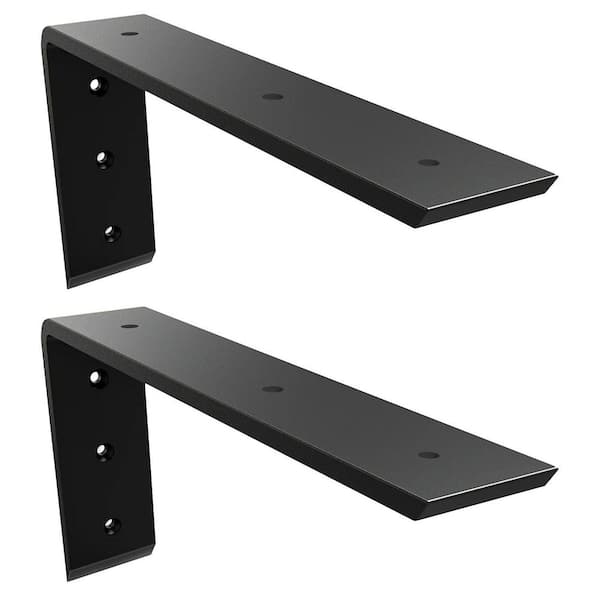12 in. L Bracket Heavy Duty Countertop Support Bracket for Quartz Granite Wood Concrete Laminate Countertops (2-Pack)