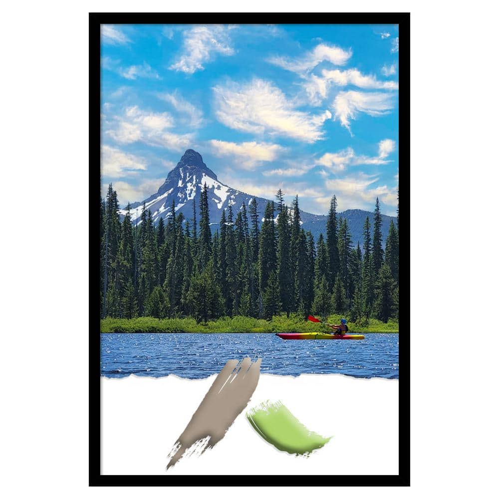 Black Matte Wood Single Photo Wall Frame 31.1" x 21.1"