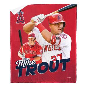 MLB Angels Mike Trout Silk Touch Sherpa Multicolor Throw