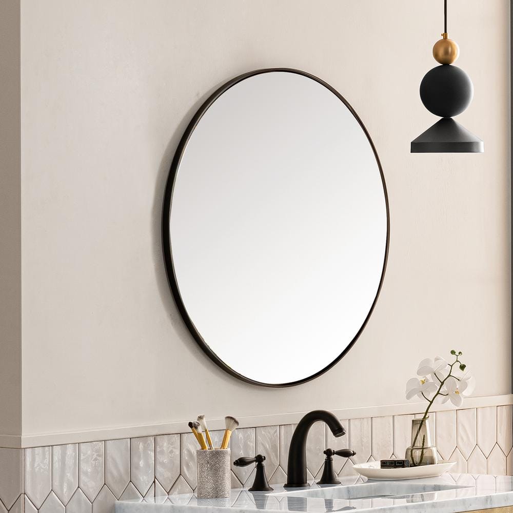 Rohe 30" Champagne Brass Rectangular Vanity Mirror