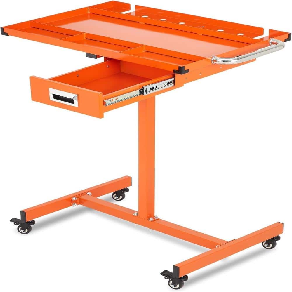 Adjustable Height Mobile Work Table with Drawer,Mechanic Rolling Tool Cart with Brakes,300Lbs Capacity price history on PriceWatchPro